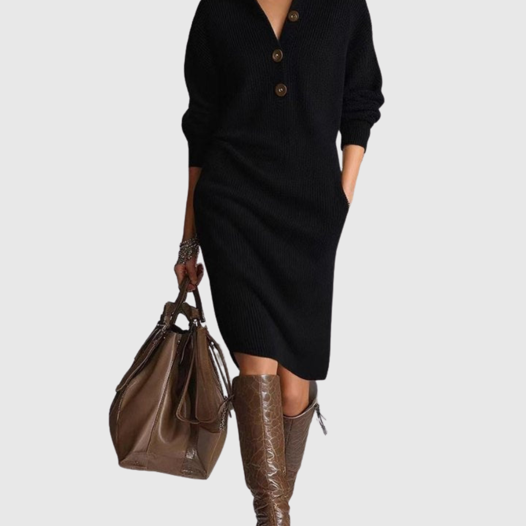 ARIANELL | ROBE MI-LONGUE EN MAILLE DE LAINE D'HIVER