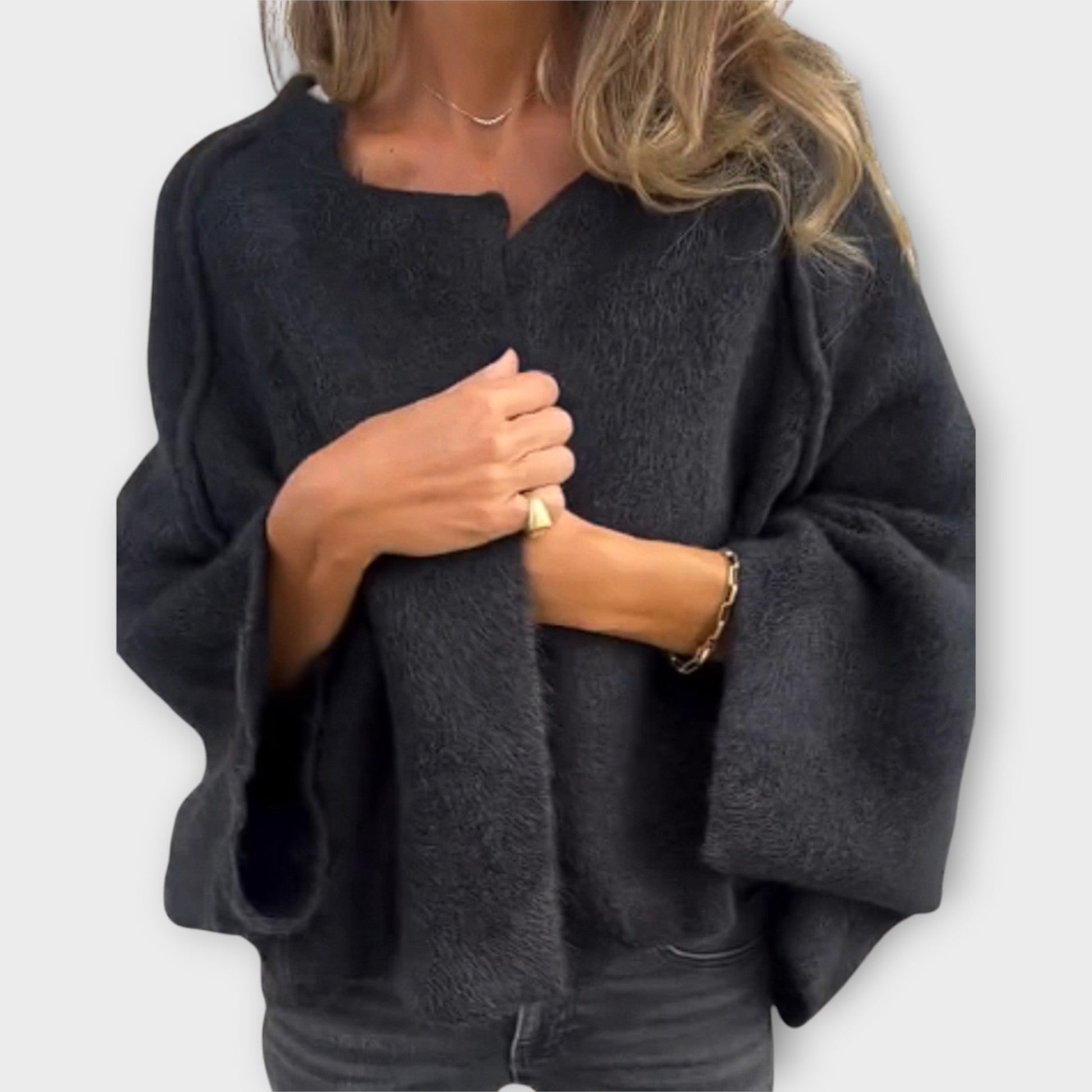 Haut Tricot Drapé Neutre