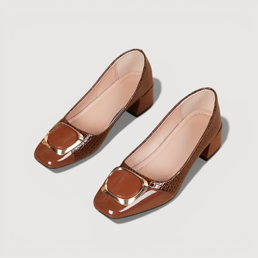 Livana™ | Talons carrés effet croco