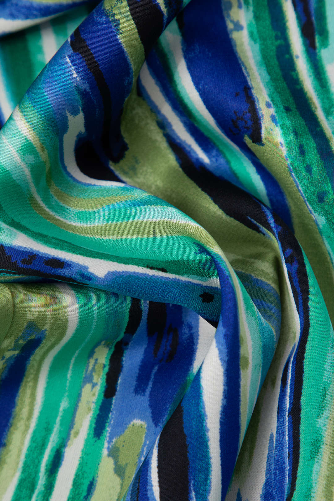 Inna Pantalons Droits Taille Haute avec Imprimé Marbré