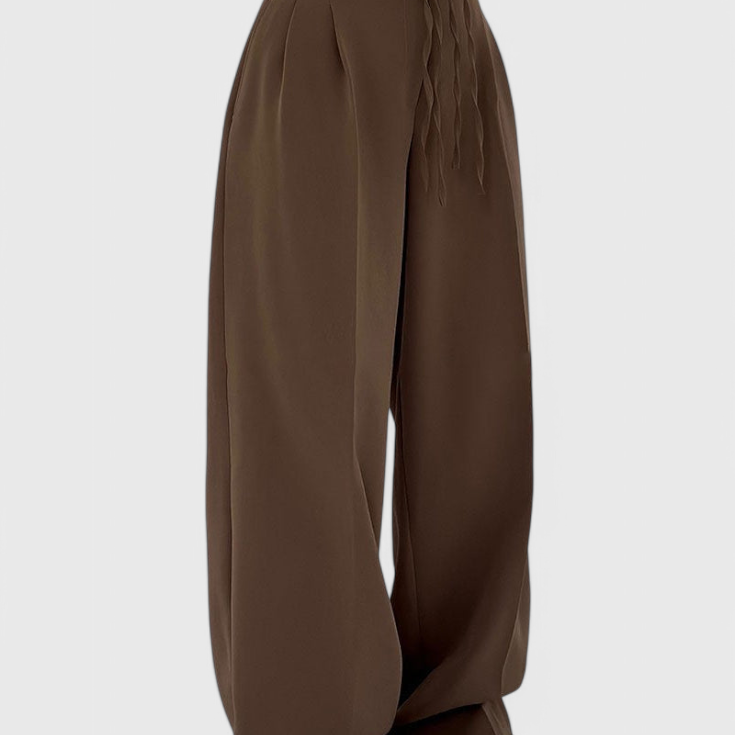 Sophie Pantalons à jambes larges avec cordons