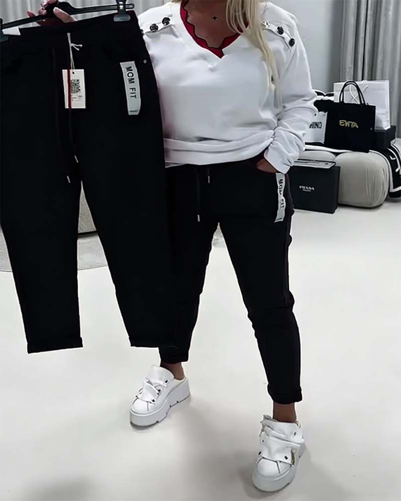 Pantalon Mode Élastique Cordon