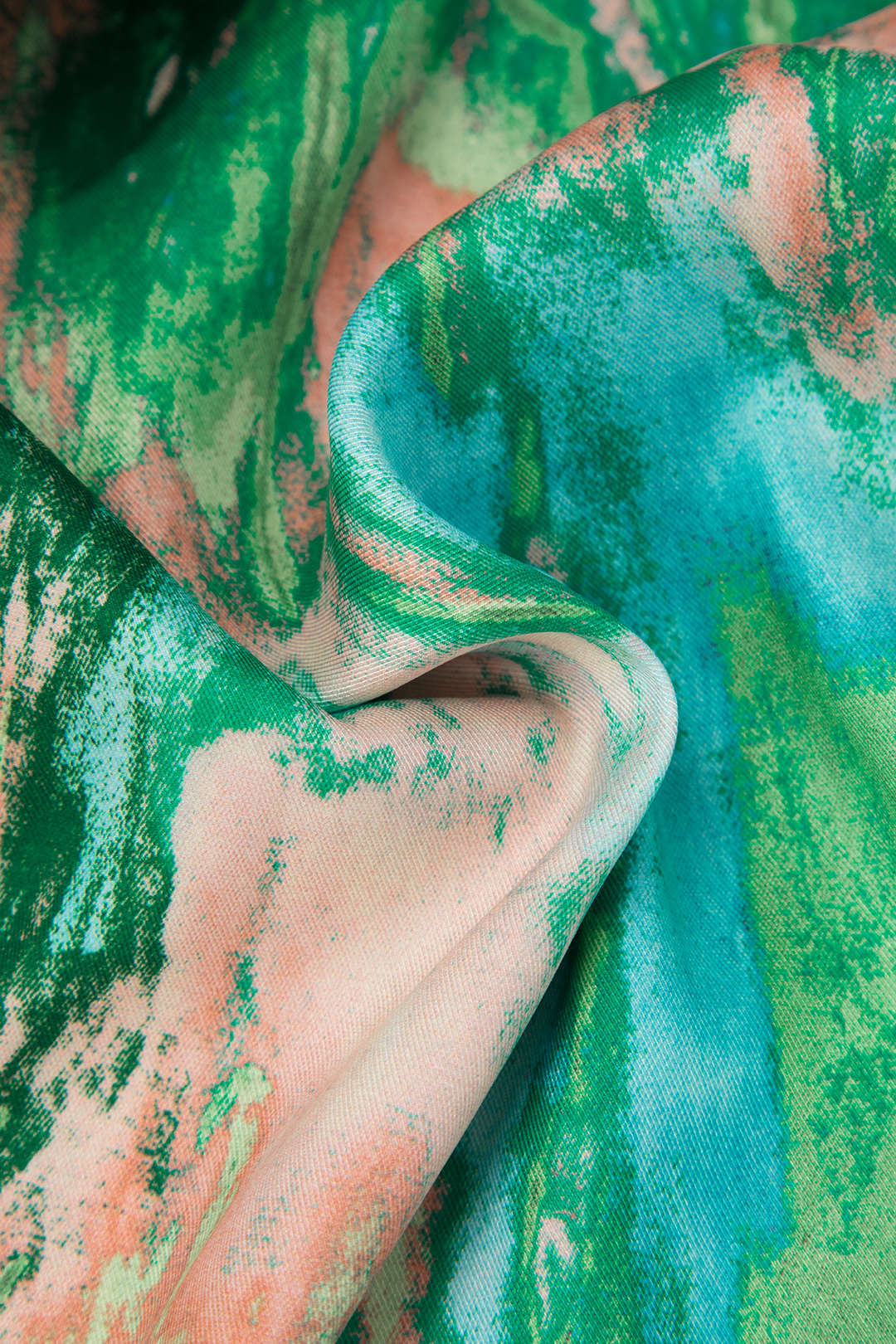 Inna Pantalons Droits Taille Haute avec Imprimé Marbré