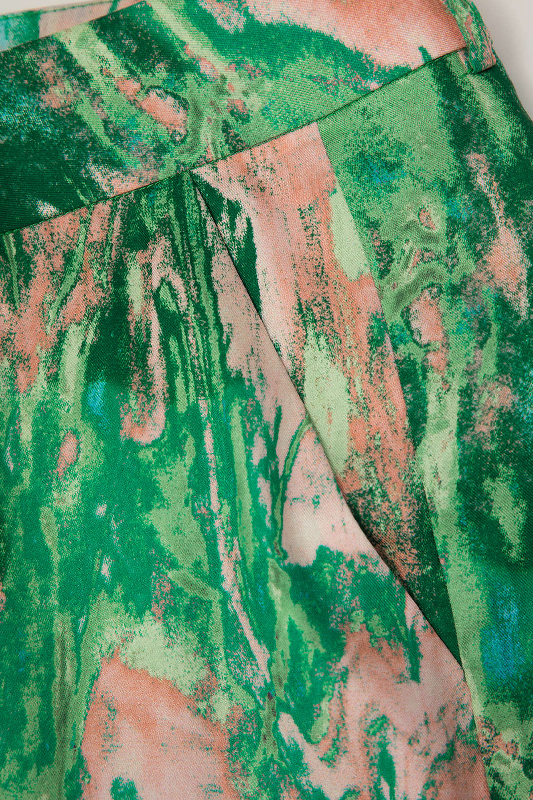 Inna Pantalons Droits Taille Haute avec Imprimé Marbré