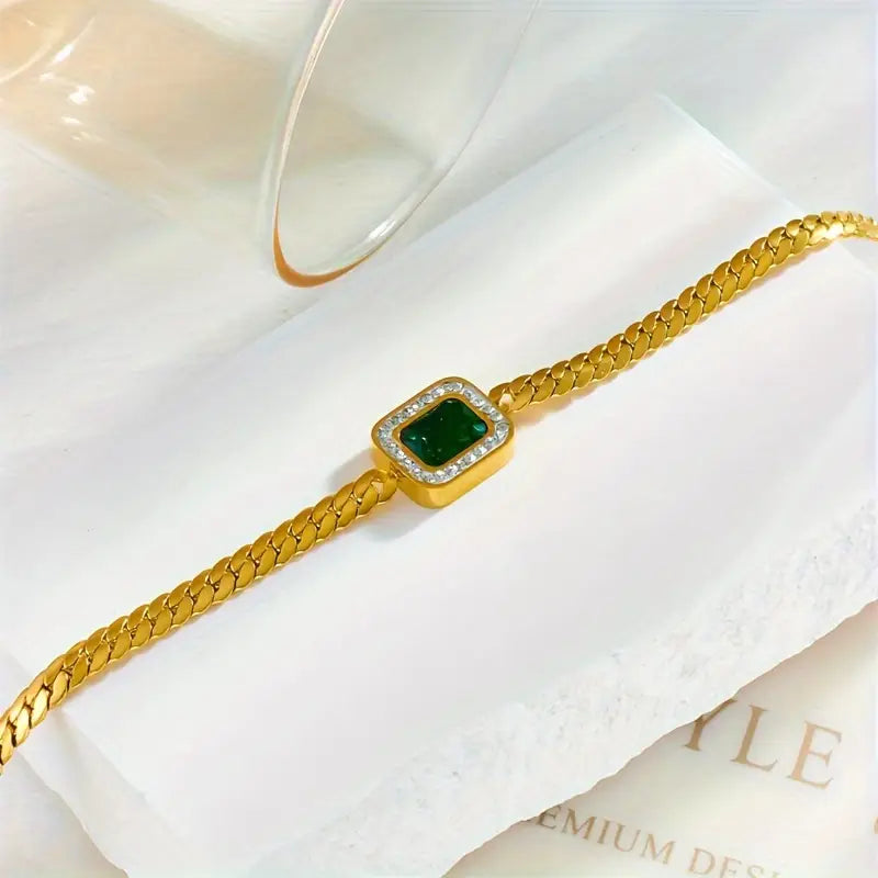 Collier vert Joana Grøn avec émeraude