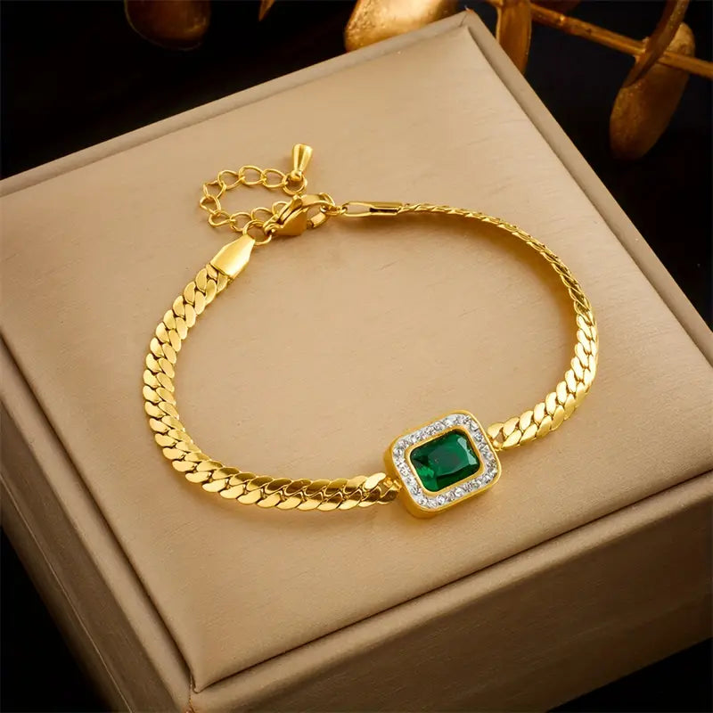 Collier vert Joana Grøn avec émeraude