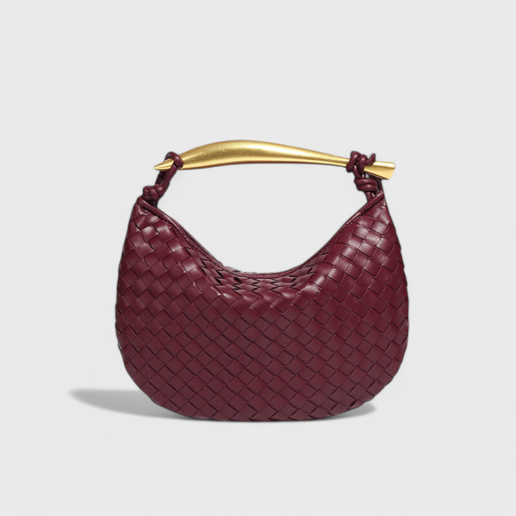 Sac Gerda Woven avec Poignée Dorée