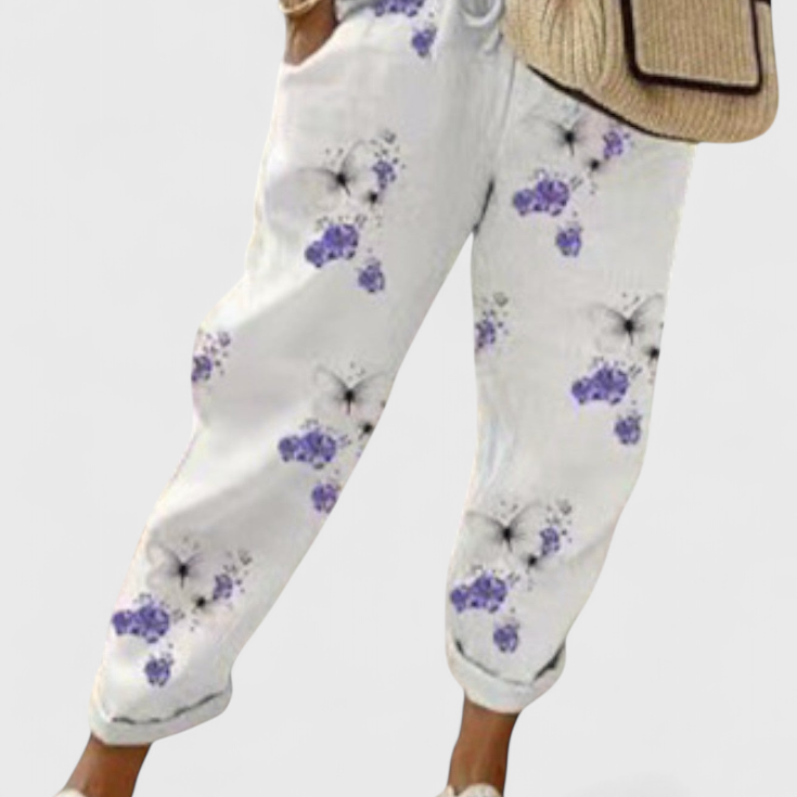 Alba Pantalon Large Taille Haute