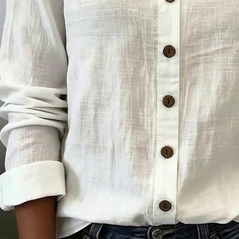 100% Coton Chemise Col V Polyvalente