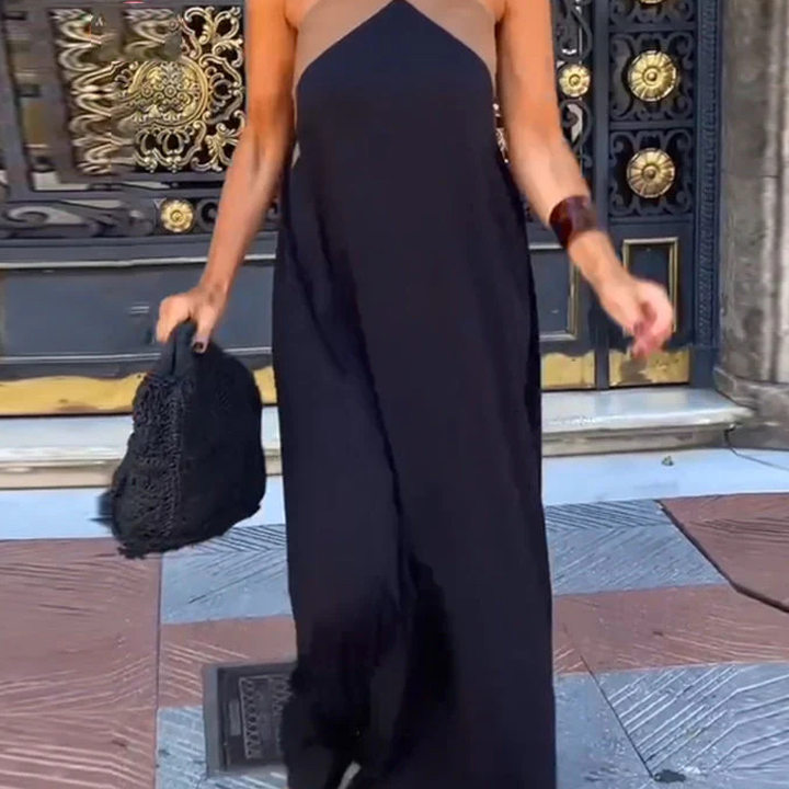 Robe sans manches à encolure croisée