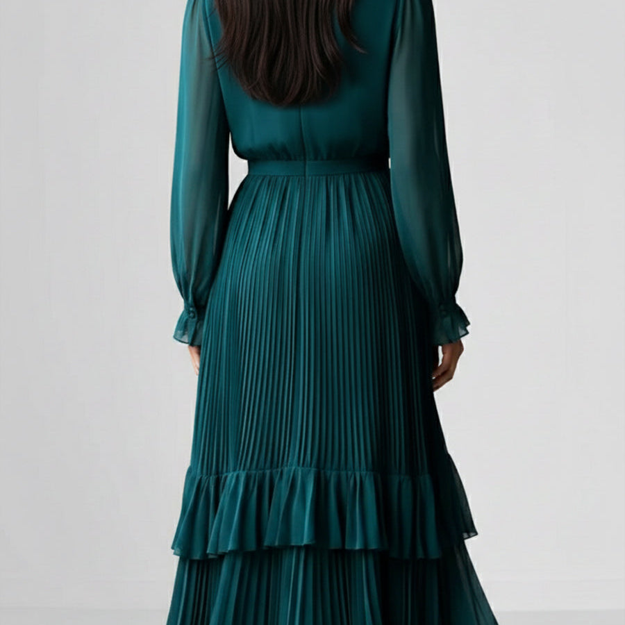 Robe en Chiffon Plissé Élégante