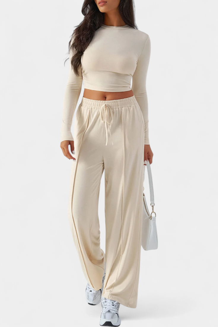 Ensemble Celaena de 2 Pièces avec Col Rond