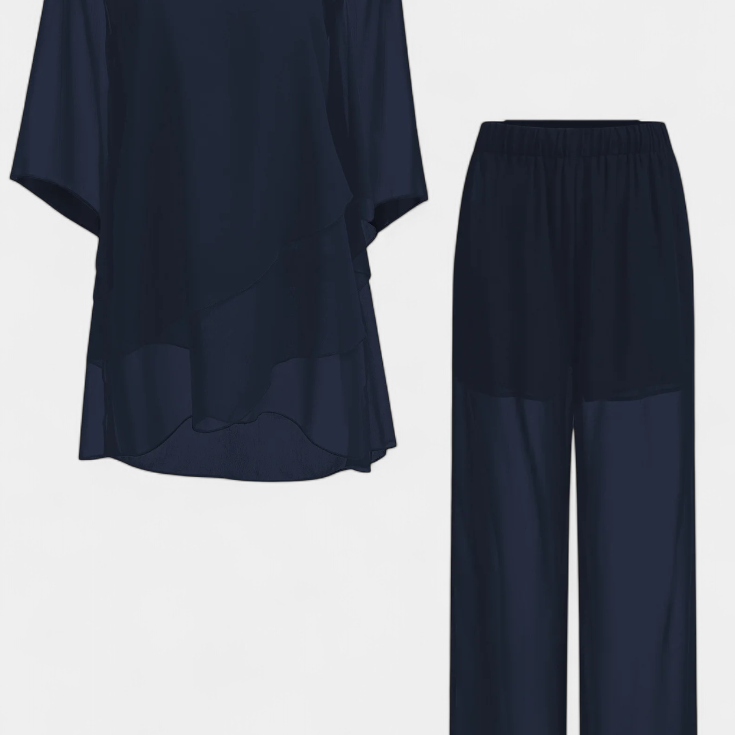 Kitty Ensemble de Deux Pièces avec Épaules Dégagées et Silhouette Fluide