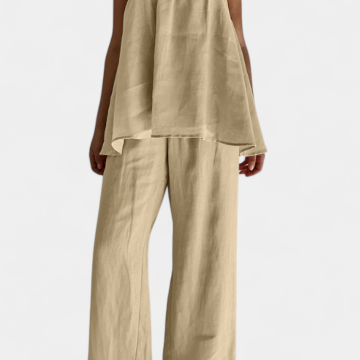 Lía Ensemble d'Été avec Top Ample et Pantalon Fluide