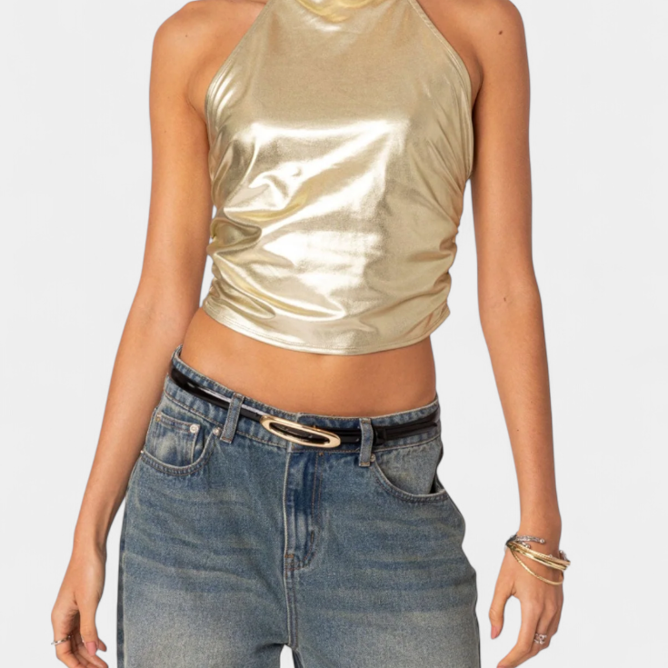 Anna | Top Halter Métallique Karter