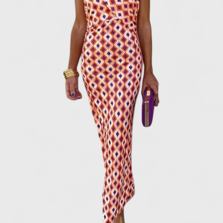 Robe Maxi de Nuit Julissa avec Épaules Inclinées