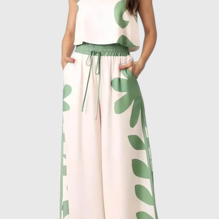 Ensemble Serafina Sans Manches Floral Boho