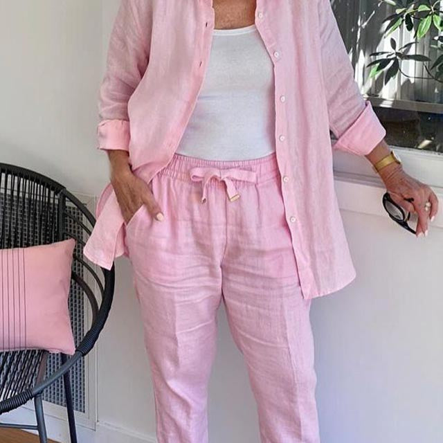 Henné – Ensemble chemise à manches longues et pantalon